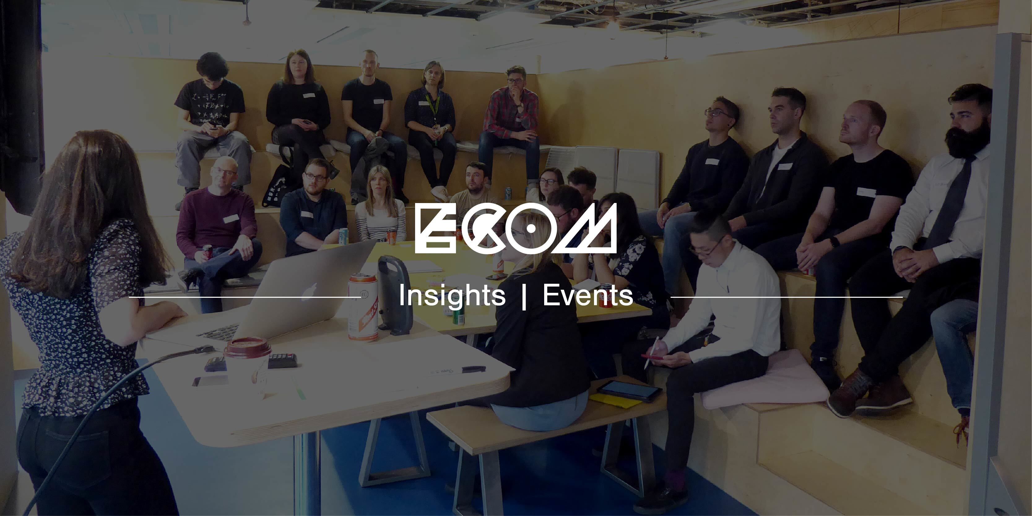 ECOM insight banner for an event blog about UX Sessions Manchester
