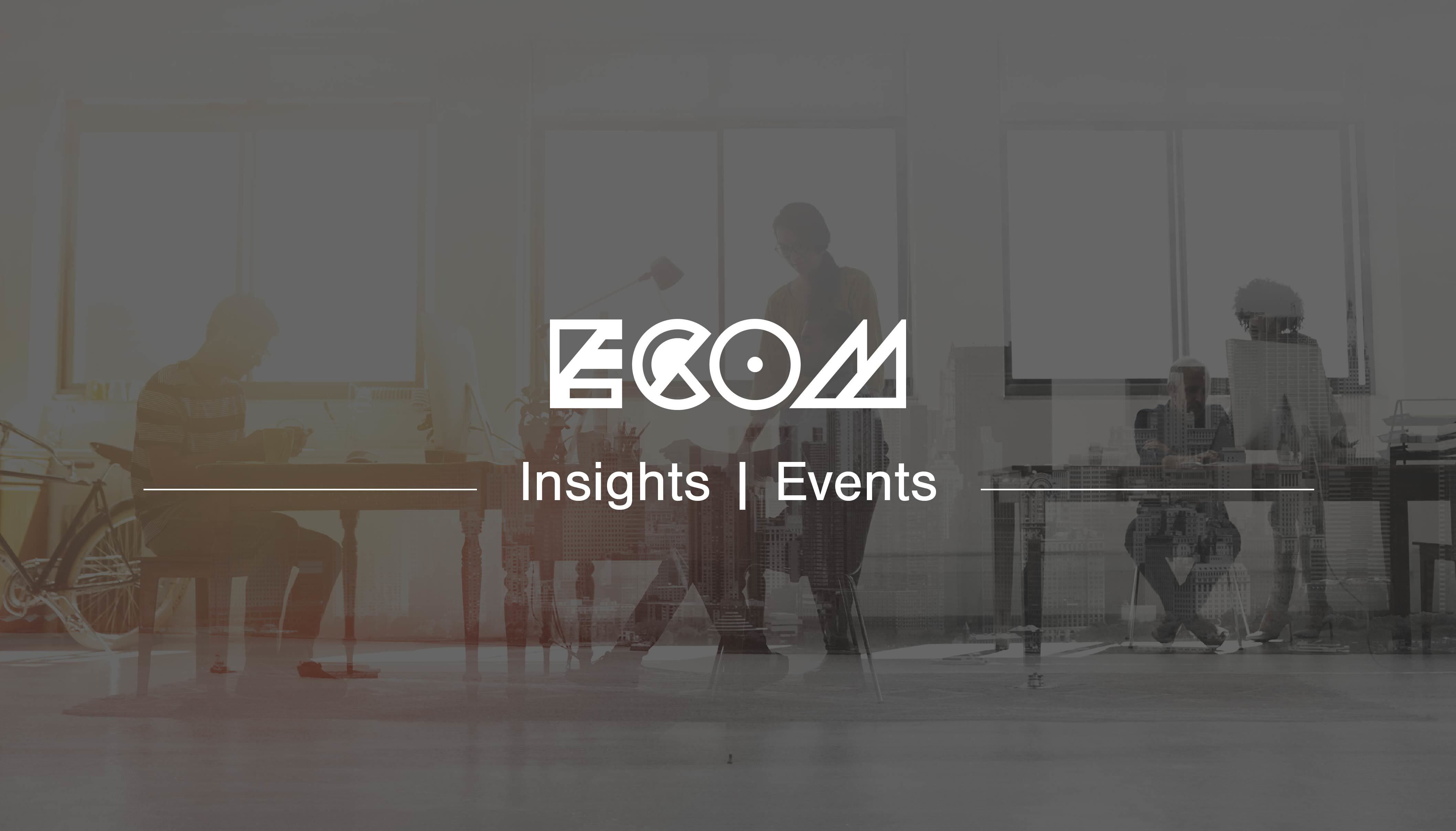 ECOM branded header banner for a blog about an IR35 Workshop event