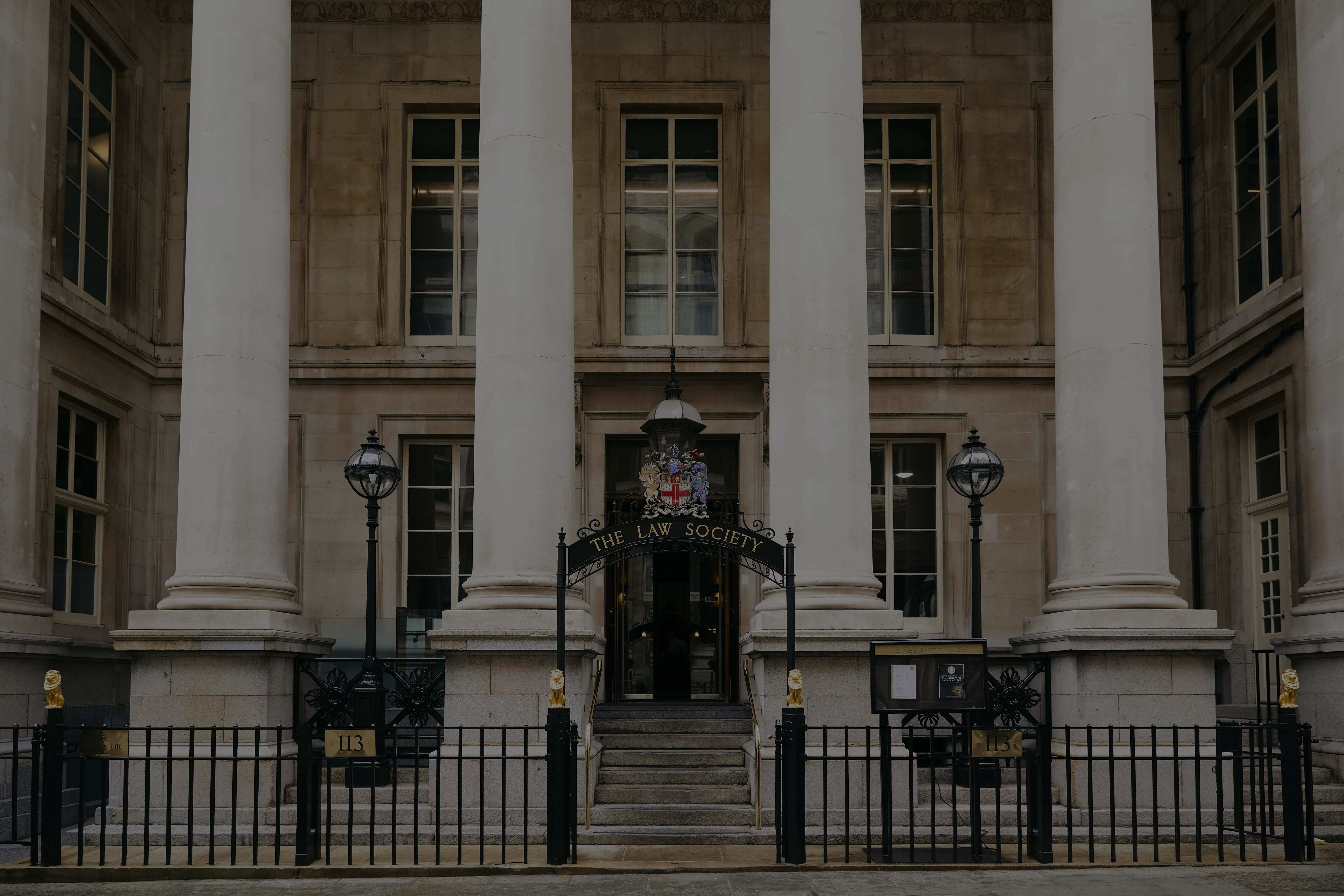 Photo of The Law Society's HQ in London dark filter